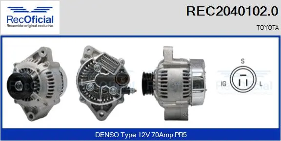 Alternator (REC2040102.0)