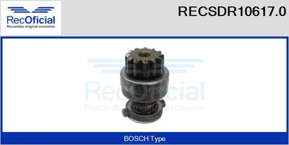 Pinion, starter (RECSDR10617.0)