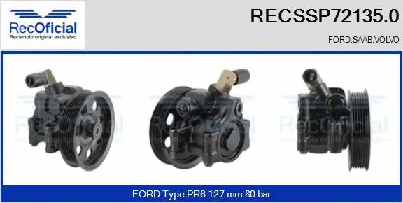 Hydraulic Pump, steering (RECSSP72135.0)