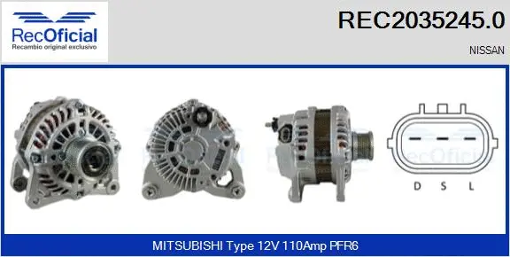 Alternator (REC2035245.0)