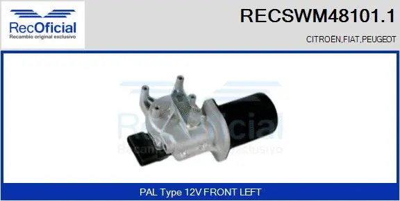 Wiper Motor (RECSWM48101.1)