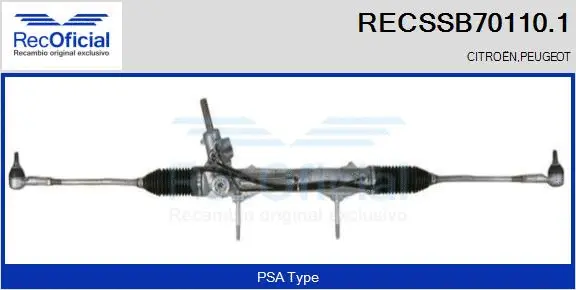 Steering Gear (RECSSB70110.1)