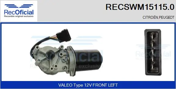 Wiper Motor (RECSWM15115.0)