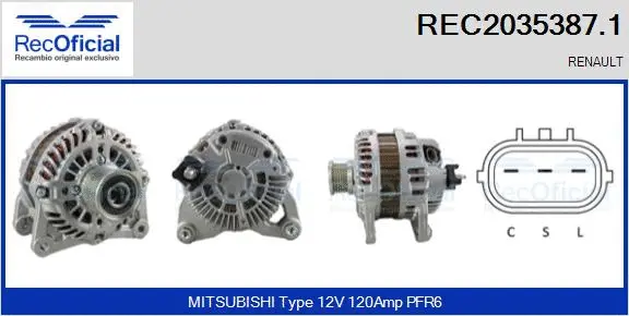 Alternator (REC2035387.1)