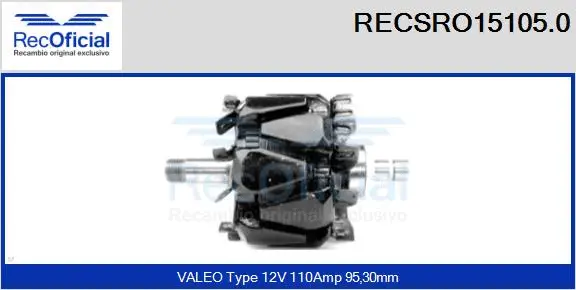 Rotor, alternator (RECSRO15105.0)
