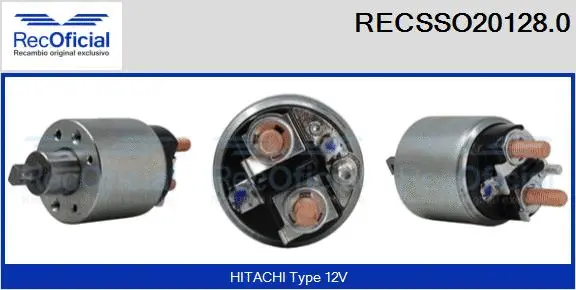 Solenoid Switch, starter (RECSSO20128.0)