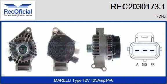 Alternator (REC2030173.1)