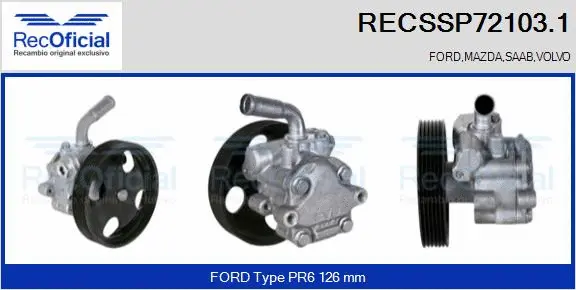 Hydraulic Pump, steering (RECSSP72103.1)