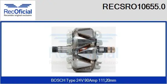 Rotor, alternator (RECSRO10655.0)