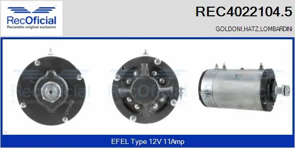 Alternator, starter (REC4022104.5)