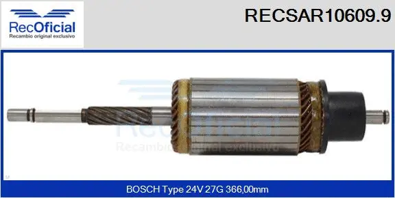 Armature, starter (RECSAR10609.9)