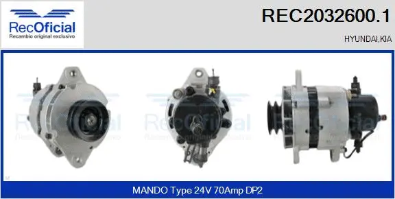 Alternator (REC2032600.1)