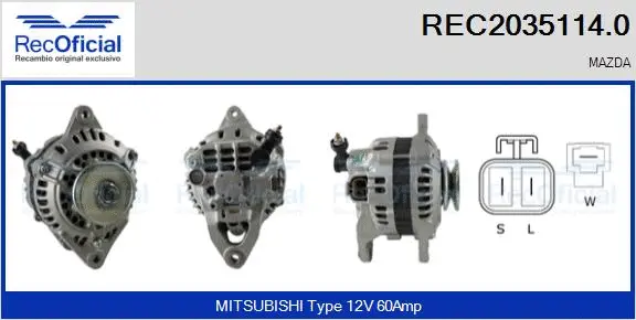 Alternator (REC2035114.0)