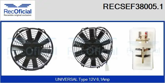 Electric Motor, radiator fan (RECSEF38005.1)