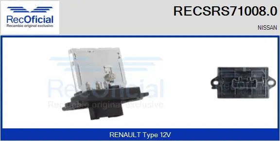 Resistor, interior blower (RECSRS71008.0)