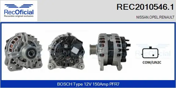 Alternator (REC2010546.1)