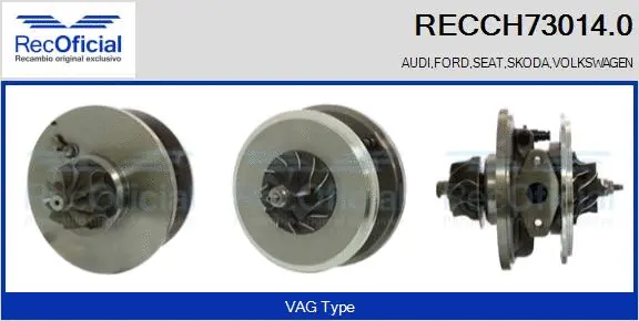 Core assembly, turbocharger (RECCH73014.0)