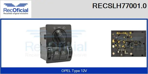 Switch, headlight (RECSLH77001.0)