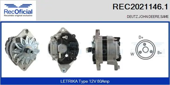 Alternator (REC2021146.1)