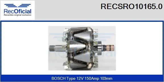 Rotor, alternator (RECSRO10165.0)