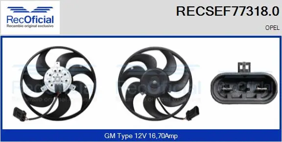 Fan, engine cooling (RECSEF77318.0)