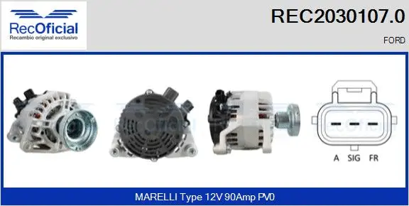 Alternator (REC2030107.0)