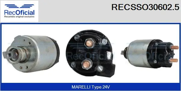 Solenoid Switch, starter (RECSSO30602.5)