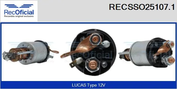 Solenoid Switch, starter (RECSSO25107.1)