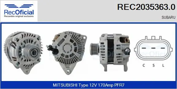 Alternator (REC2035363.0)