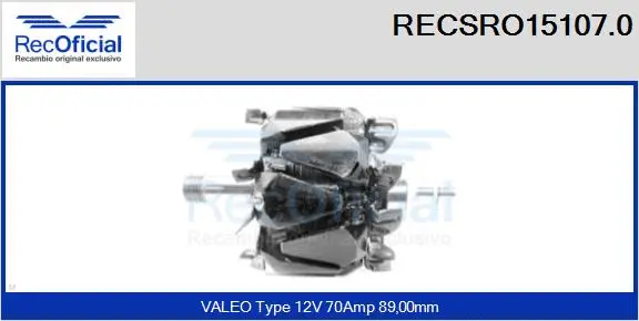 Rotor, alternator (RECSRO15107.0)