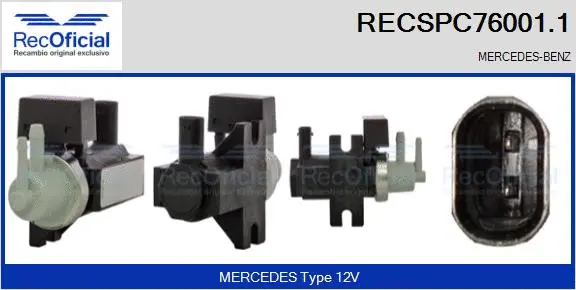 Pressure Converter, exhaust control (RECSPC76001.1)