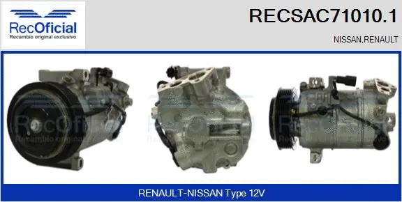 Compressor, air conditioning (RECSAC71010.1)