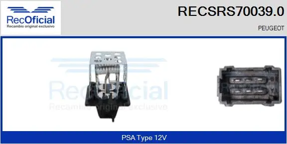 Resistor, interior blower (RECSRS70039.0)