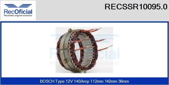 Stator, alternator (RECSSR10095.0)