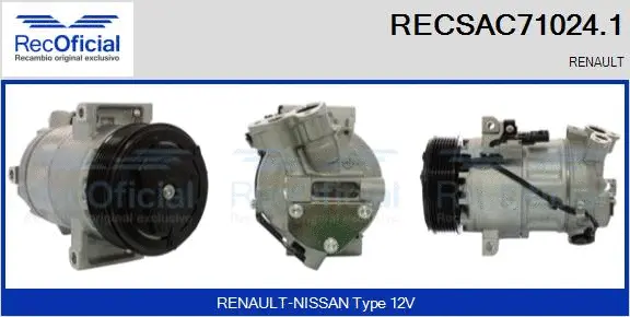 Compressor, air conditioning (RECSAC71024.1)