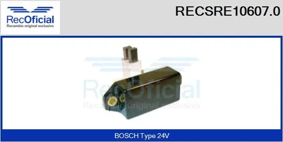 Alternator Regulator (RECSRE10607.0)