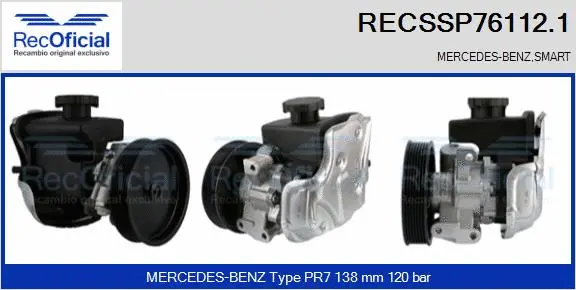 Hydraulic Pump, steering (RECSSP76112.1)