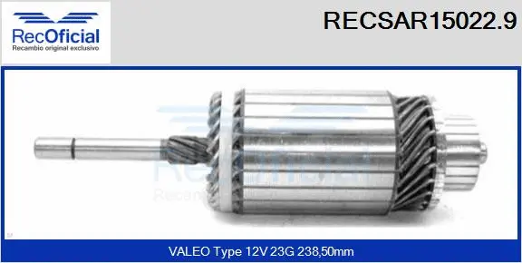 Armature, starter (RECSAR15022.9)