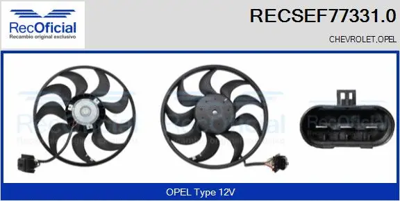 Fan, engine cooling (RECSEF77331.0)