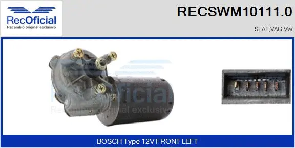 Wiper Motor (RECSWM10111.0)