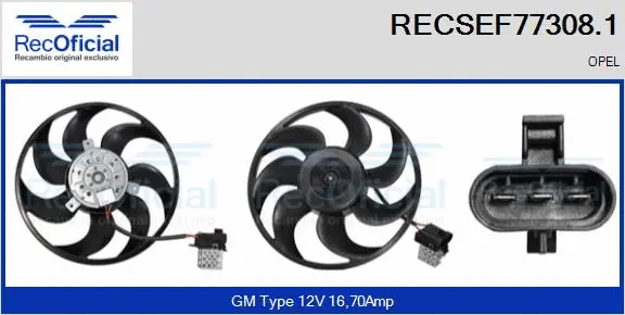 Fan, engine cooling (RECSEF77308.1)