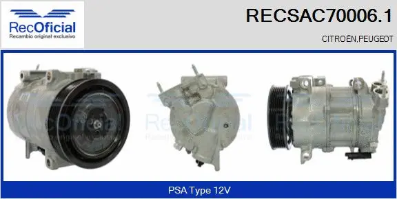 Compressor, air conditioning (RECSAC70006.1)