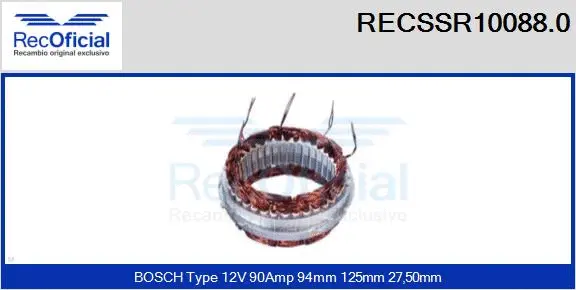 Stator, alternator (RECSSR10088.0)
