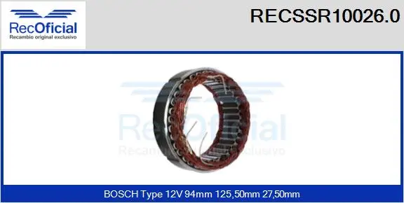 Stator, alternator (RECSSR10026.0)