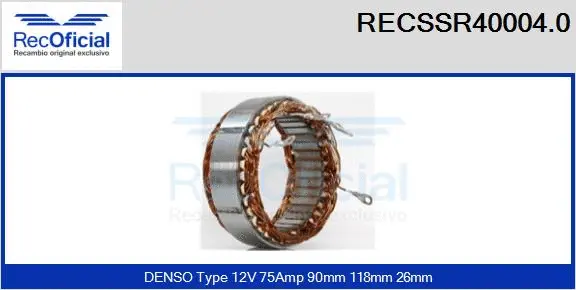Stator, alternator (RECSSR40004.0)