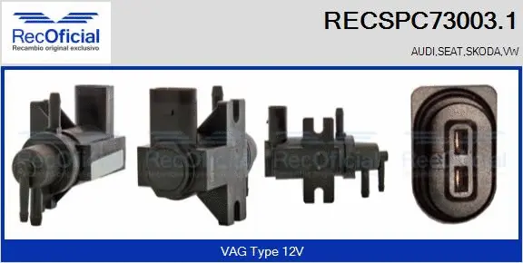 Pressure Converter, exhaust control (RECSPC73003.1)
