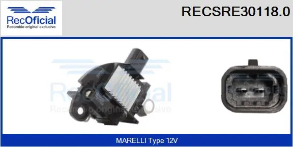 Alternator Regulator (RECSRE30118.0)