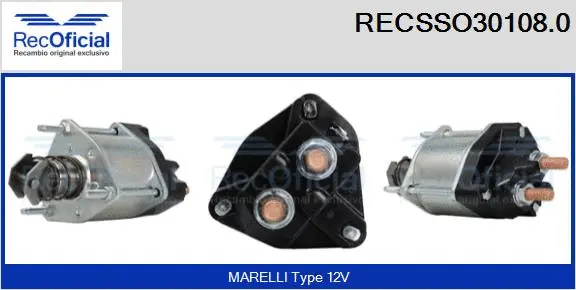 Solenoid Switch, starter (RECSSO30108.0)