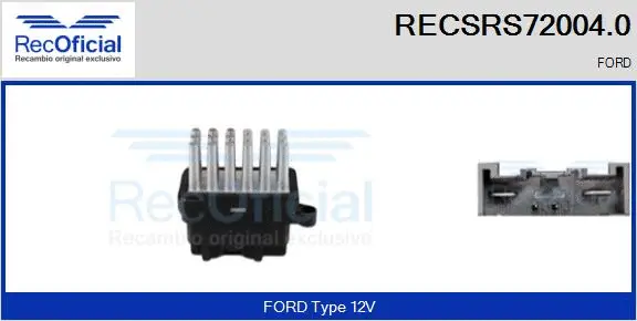 Resistor, interior blower (RECSRS72004.0)
