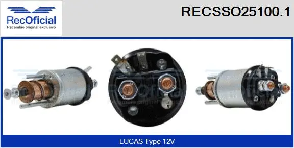 Solenoid Switch, starter (RECSSO25100.1)